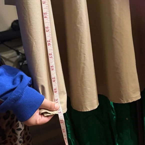 Zara Cream and Tan Dress with Front Pockets - Picture 4 of 4